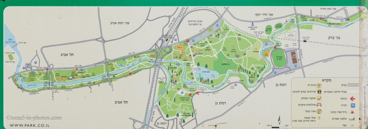 carte de la rivière yarkon