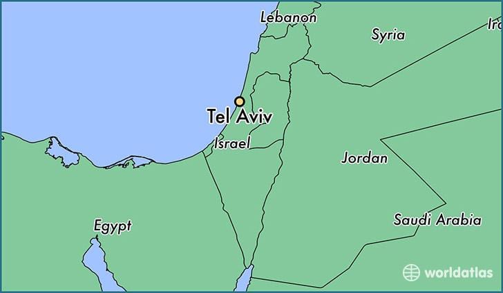 Tel-Aviv sur la carte
