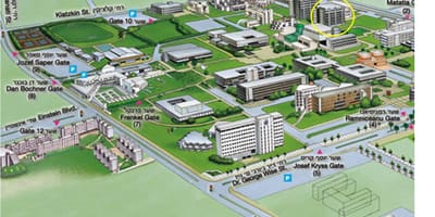 L'université de Tel Aviv carte du campus