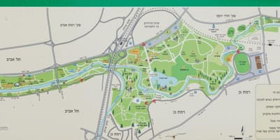Carte de la rivière yarkon