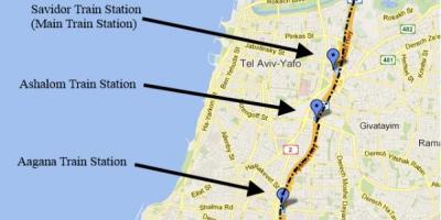 Carte de sherut carte de Tel Aviv