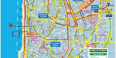 Carte de Tel Aviv vélo