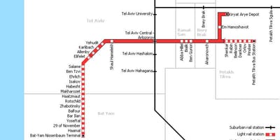 Tel-Aviv plan de métro